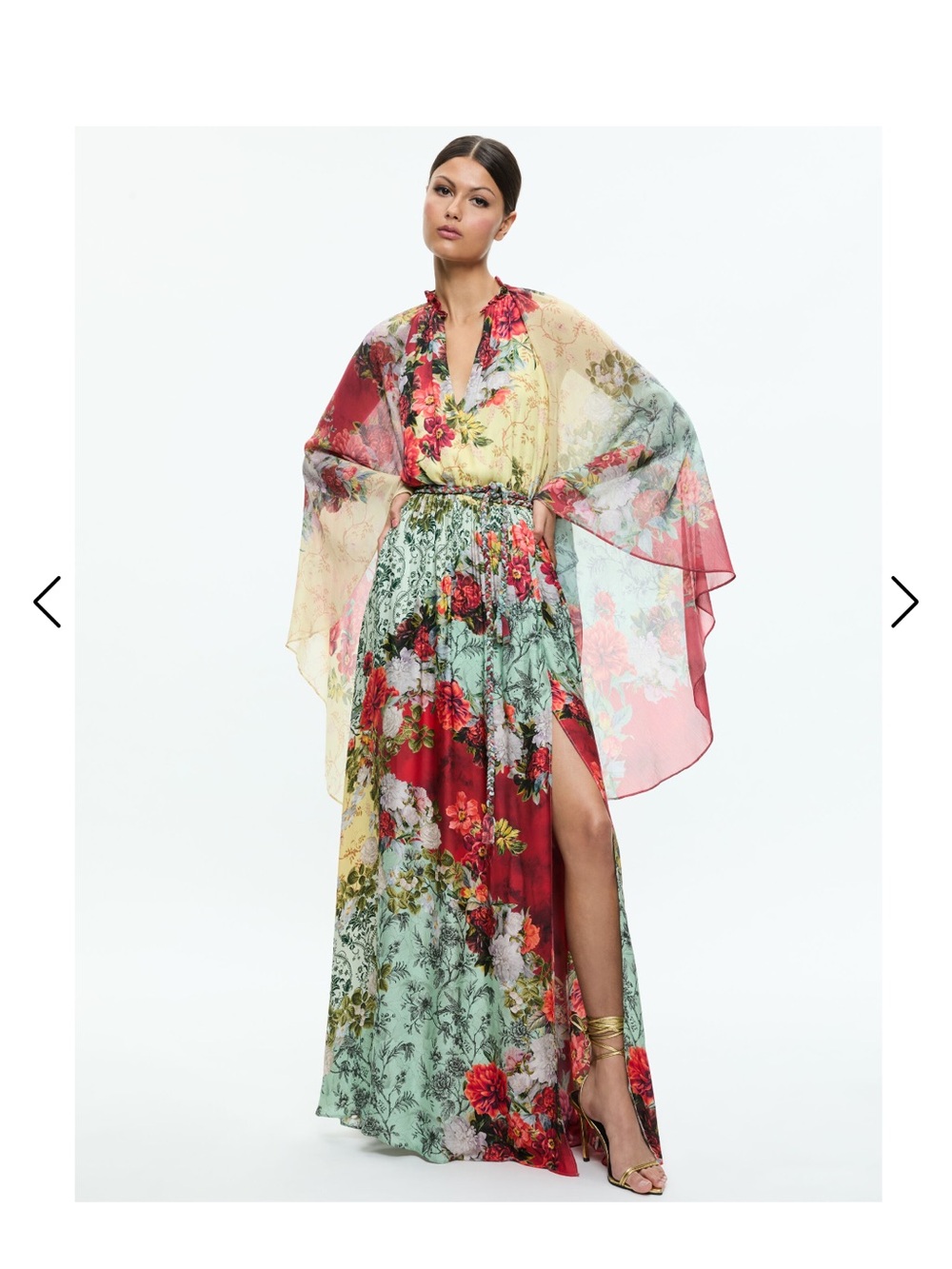 NWT Alice + Olivia Malinda Maxi Dress with Slit